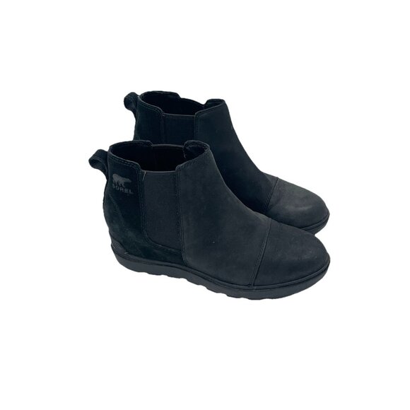 Sorel Evie II Chelsea Boots Black Waterproof Sz Womens 7 - Picture 1 of 6